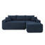 Canapé modulaire 85 po avec méridienne en L 85 po, canapé modulaire moderne avec assise profonde, canapé rembourré pour la chambre à coucher du salon, aucun assemblage requis, (tissu en coton et lin)-183898527