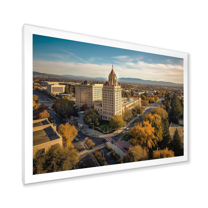 California Beauty Cityscape, impression sur toile, Cadre photo blanc, H 12 po x l 20 po x P 1 po