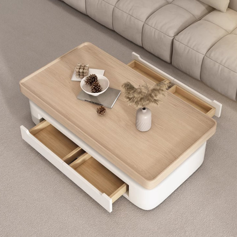 Creative light luxury cream style coffee table