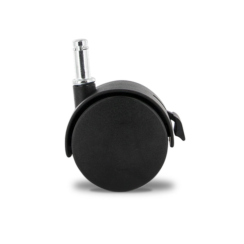 2 3/8 po Roulettes pivotantes noires en nylon Hercules