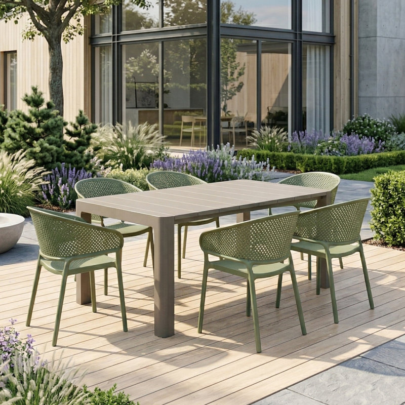 Plastic Patio Dining Set Table,