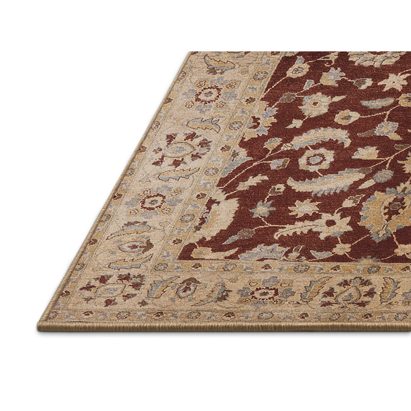 Tapis ivoire / rouge Rether, Rectangle 8 pi x 12 pi