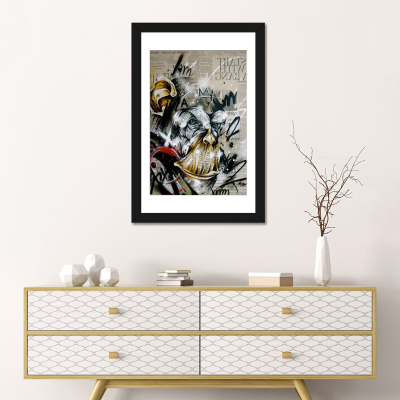 « informante », impression sur toile tendue, H 24 po x l 16 po x P 1 po, Papier d'art encadré noir, Blanc