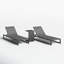 Gallatin 26.5'' Outdoor Aluminum Chaise Lounge Set with Table