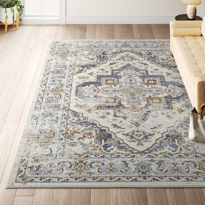 Kelston Washable Floral Indoor Rug, Rectangle 9'10" x 12'10"
