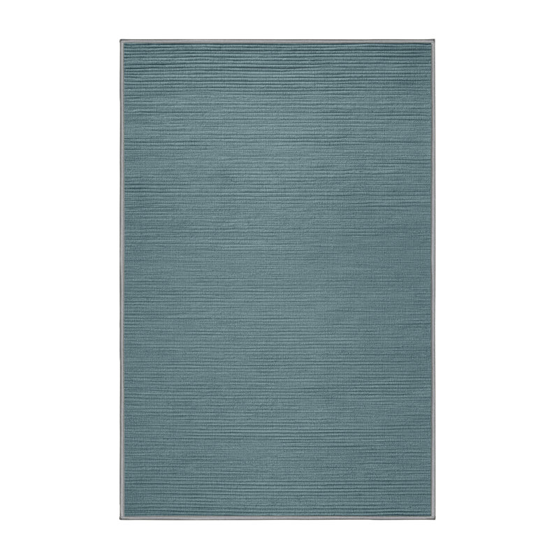 Tapis gris uni lavable à la machine, Rectangle 6 pi x 9 pi