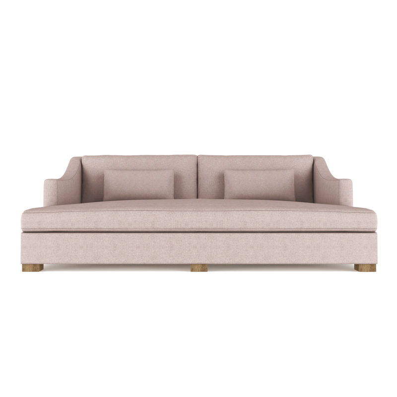 Crosby Slope Arm Daybed, Weathered, Plush Velvet Oyster