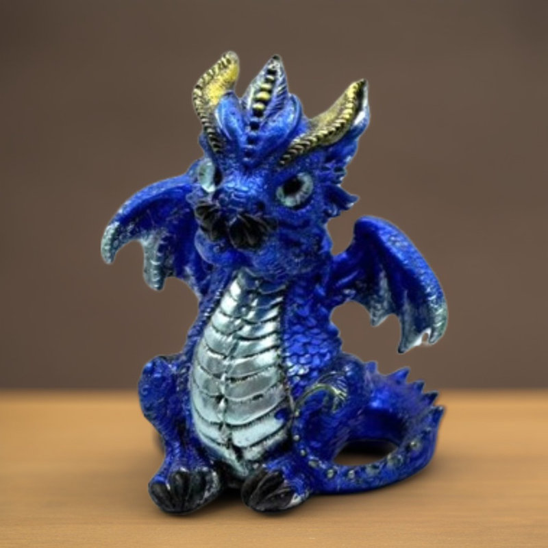 5.5"H Blue Dragon no Speak Figurine