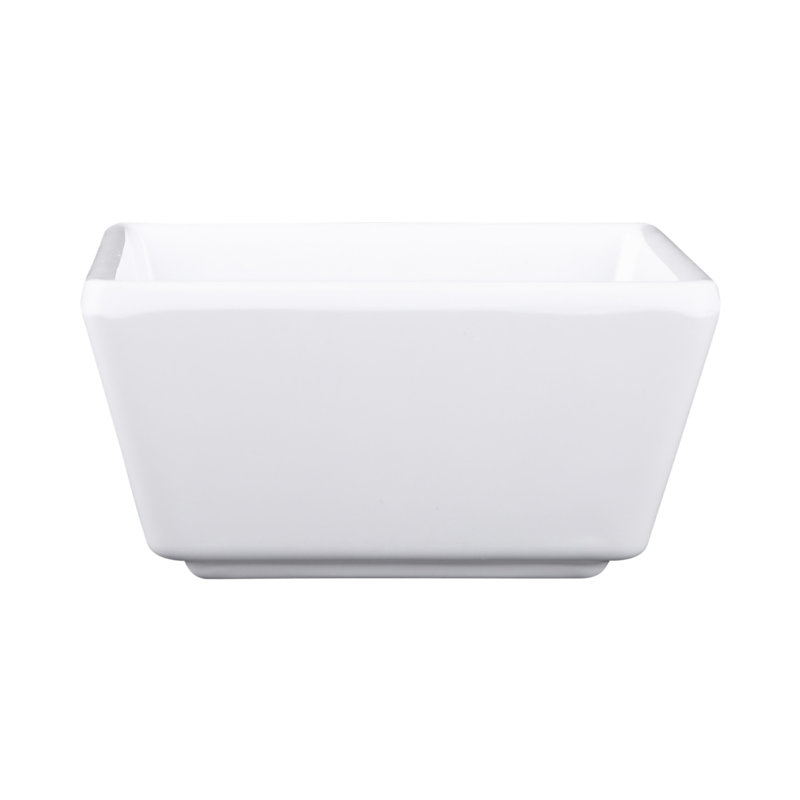 Elite Global Solutions Zen 4 oz. Mélamine carrée Ramequin, Blanc, H 1,25 po x l 3 po x P 3 po