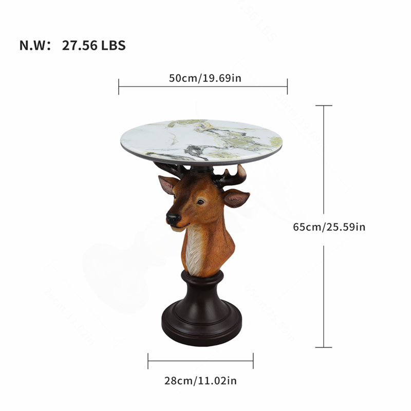 Table d'appoint pour animaux, 25.59" H x 19.69" W x 11.02" D, White / Black, Blanc, Noir