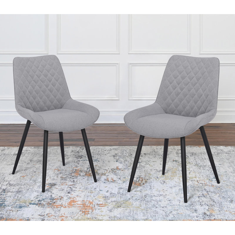 Newkirk 20'' H Upholstered Side Chair, Light Gray