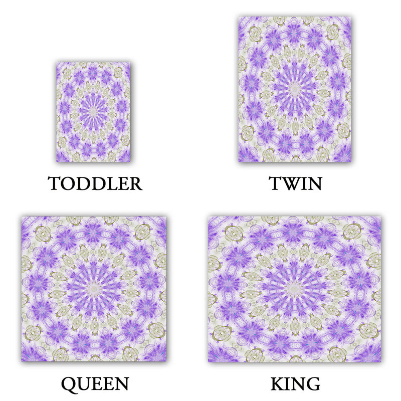 Ensemble de housse de couette dentelle mandala, 1 housse simple + 1 taie standard