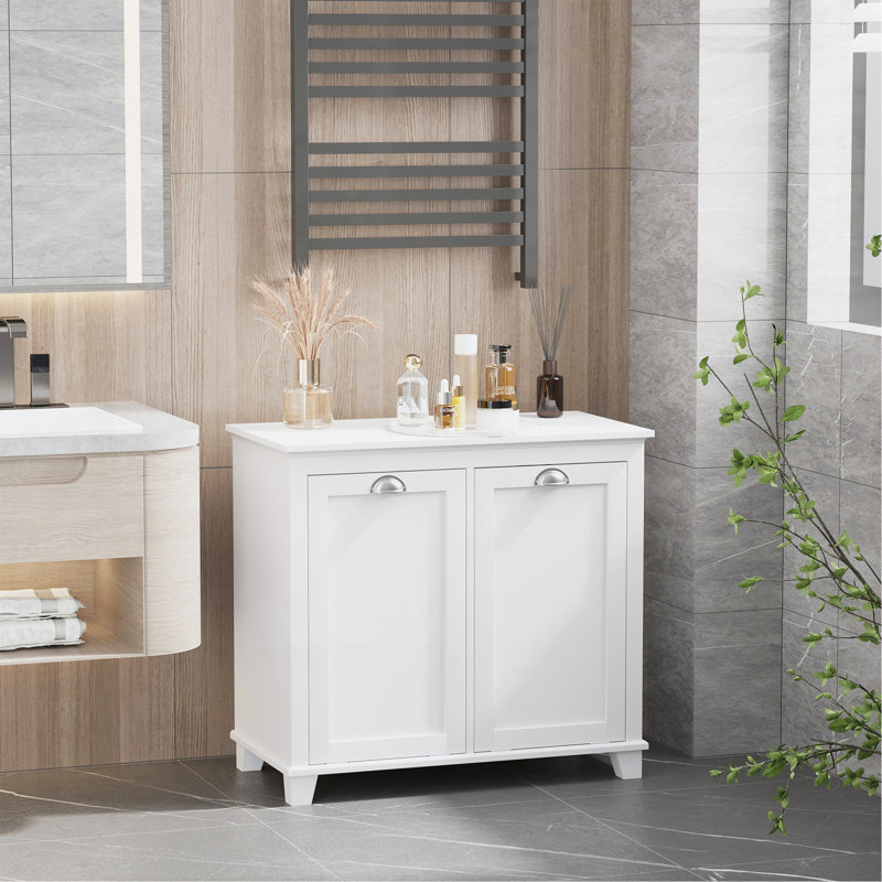 Armoire de salle de bain Tilt-Out, Blanc