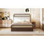 Lit plateforme en bois avec gigogne et 2 tiroirs Athenia-366041128