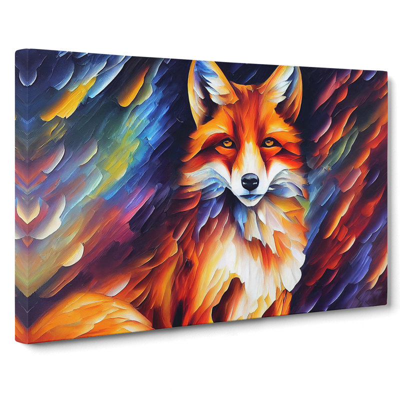 Fox Painting Vol.2 Abstract - Wrapped Canvas, 35cm H x 50cm W x 3cm D