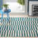 Tapis sarcelle / crème Arzilla