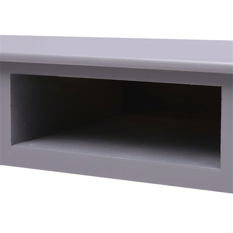 Aesir Solid Wood Solid Wood Writing Desk, Grey, Grey