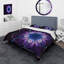 Mauve fleur de fractale I - ensemble de housse de couette moderne - microfibre de polyester-66399343
