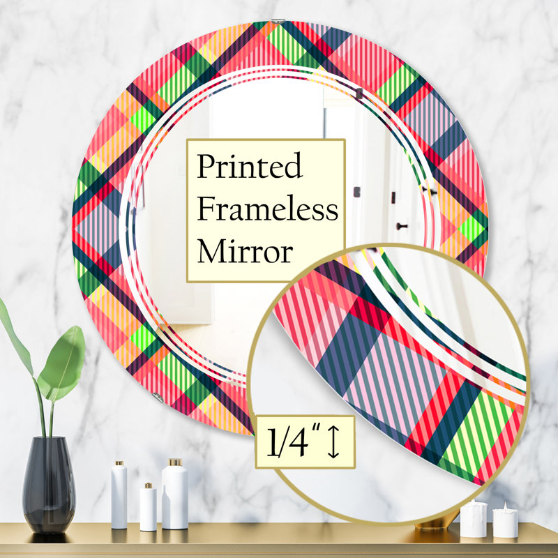 Miroir mural Tartan, 31,5 po x 31,5 po