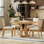 Ensemble de table de salle à manger 5 pièces Retro Table extensible et 4 chaises rembourrées-1952987032