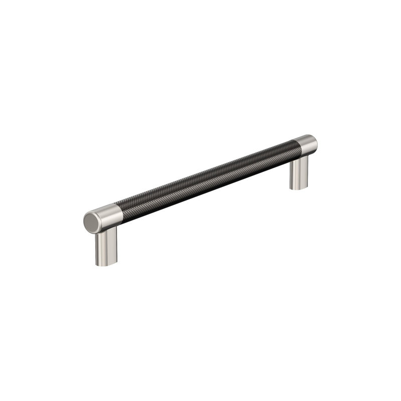 Esquire 12" Center to Center Appliance Pull, Polished Nickel/Gunmetal