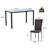Arnlaugur Glass Top Metal Base Dining Table