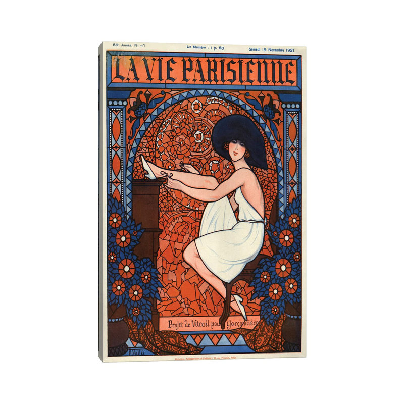 1921 La Vie Parisienne Magazine Cover by The Advertising Archives - Gallery-Wrapped Canvas Giclée on Canvas, Canvas