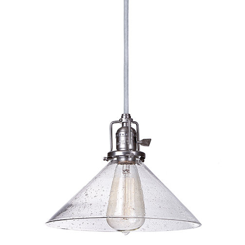 Shumway 1 - Light Single Pendant, Clear, Pewter