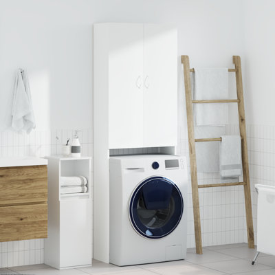 Awaab Solid Wood Freestanding Linen Cabinet