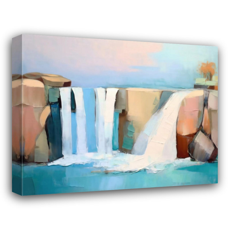 «Waterfalls 5» sur toile, H 20 po x l 24 po