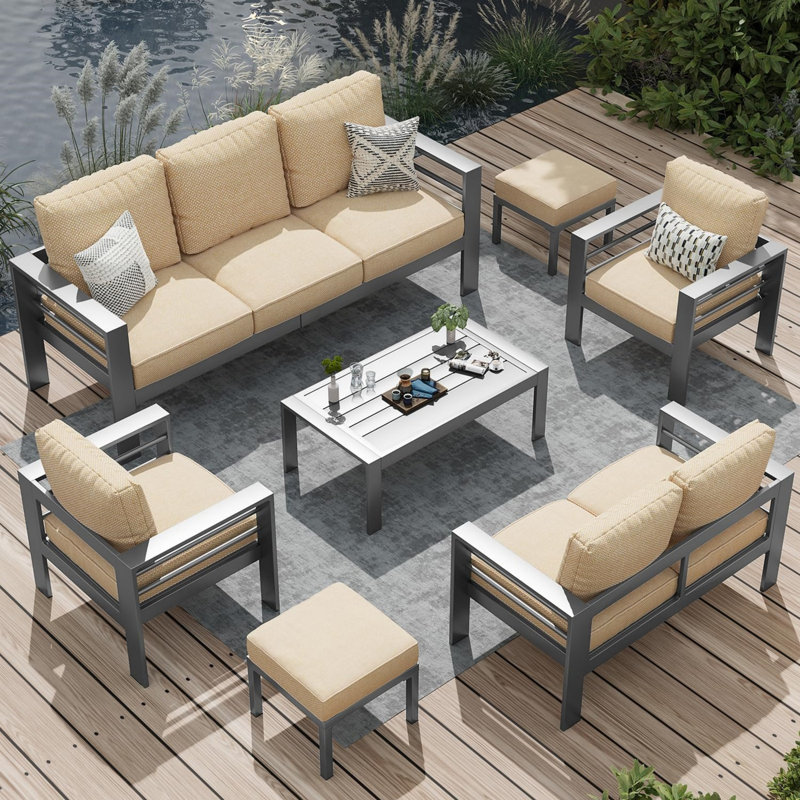 Aluminum Patio Furniture Set With Waterproof Cover