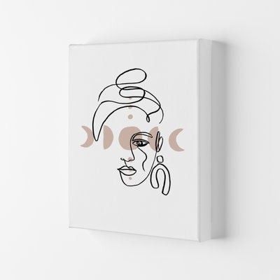 Face With Earrings Moonphases by Planeta444 - No Frame Print