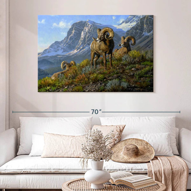 Rams, 32" H x 48" W