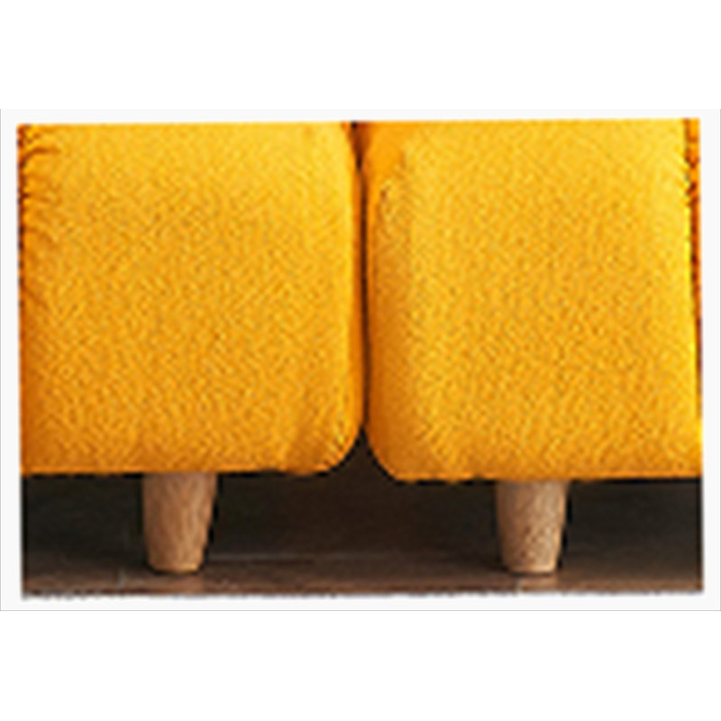 Grand canapé rembourré, Jaune, 4, H 29,5 po x l 120 po x P 40,2 po