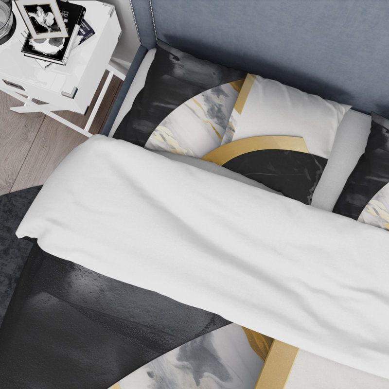 Ensemble de housse de couette en marbre / microfibre / polyester, Housse de couette pour très grand lit et 2 très