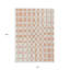 Tapis extérieur lavable géométrique 10 pi x 14 pi pêche et beige