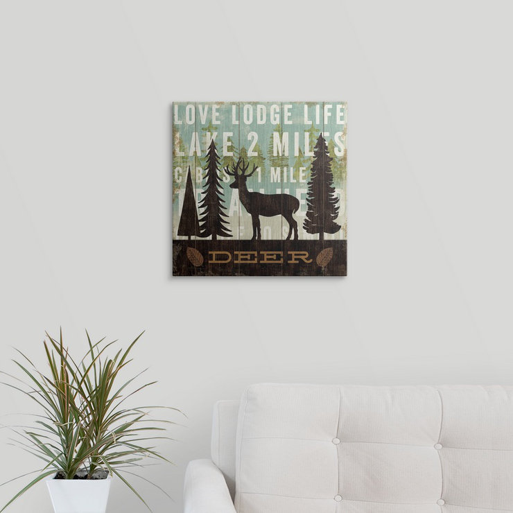 « simple vivante cerf » par michael mullan, impression, H 35 po x l 35 po x P 1,5 po, Toile