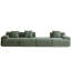 Canapé modulaire rembourré de 114 po avec coussins décoratifs Corduroy-120853856