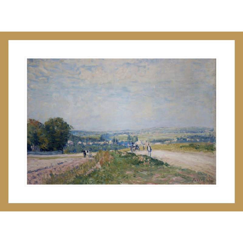 «The Road to Montbuisson at Louveciennes» par Alfred Sisley, impression giclée encadrée, H 21,82 po x l 29,5 po
