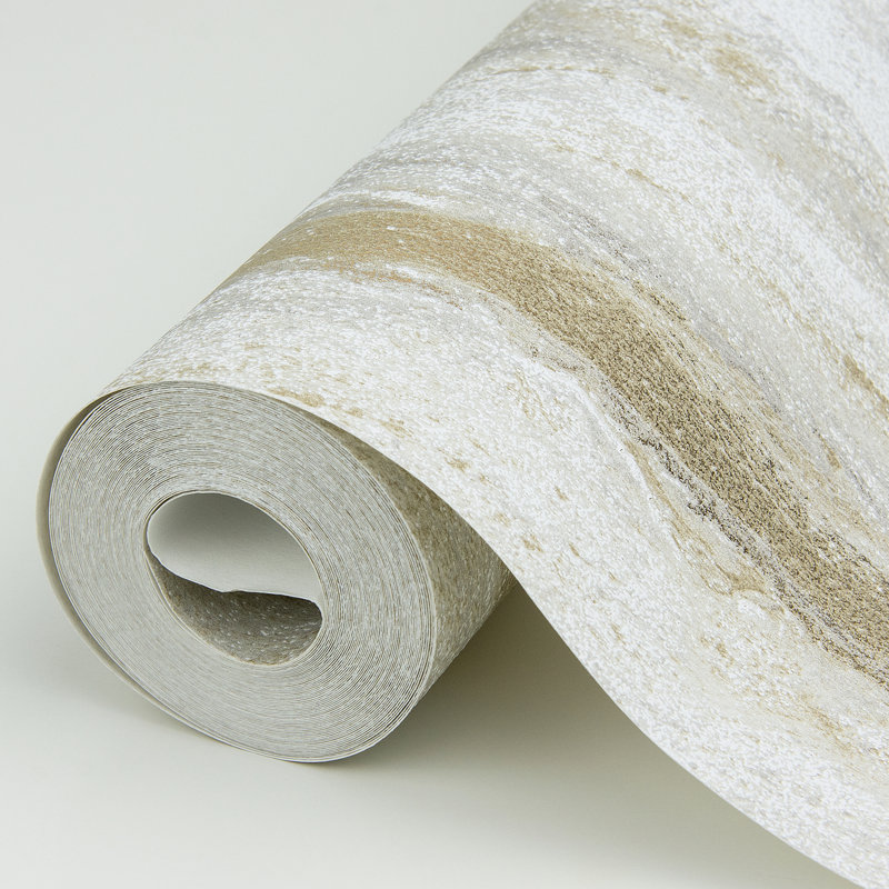Rouleau de papier peint métallique L 33 pi x l 20,9 po, Beige