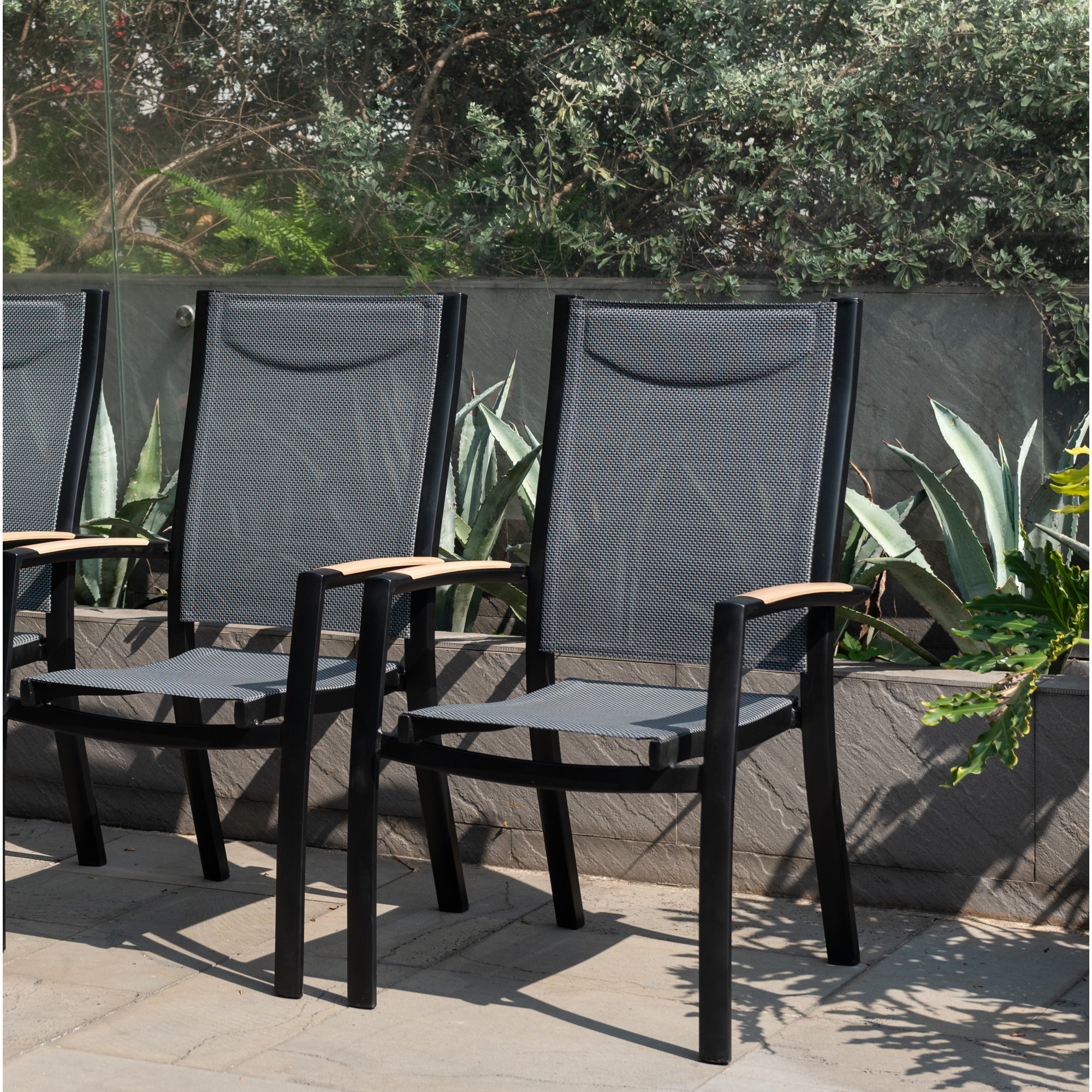 Briceton Premium All-Weather Wicker Outdoor Stacking Dining Armchair