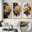 «Yellow and Blue Roses», 3 pièces sur toile-1018876262-1018876263