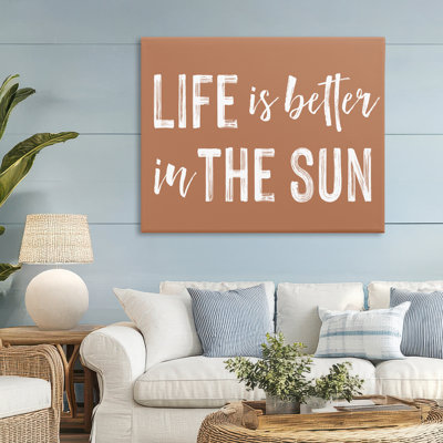 «Life Better» en toile brun soleil, design par lettré et doublé