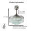 Luminaire suspendu en cristal 42 po