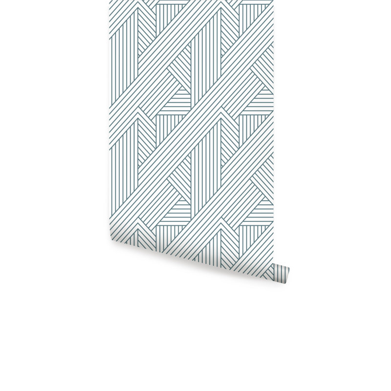 Carrelage de papier peint Williamstown, Paon, L 2 pi x L 18 pi