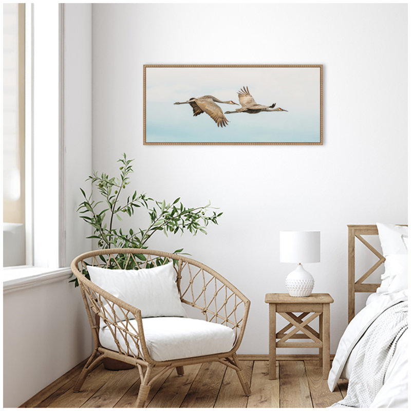 «Cranes Flying Panel» par Emiko et Mark Franzen, impression sur toile encadrée F2 Images