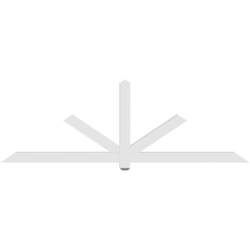 Support de pignon en PVC de qualité architecturale Kennewick, H 32 po x l 96 po (pas : 8/12), P 2 po x F 4 po