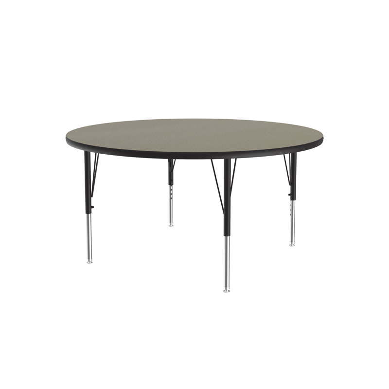 Table d'activité circulaire à hauteur ajustable, Sable Savannah, H 29 po x L 42 po x L 42 po