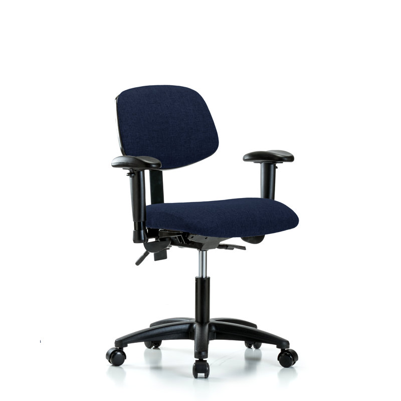 Maegan Task Chair, Glides, Included, Navy