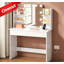Stancuta Dressing Table with LED Lighted Mirror, Makeup Vanity Desk with Drawers